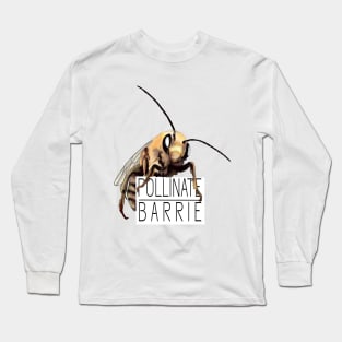 Pollinate Barrie Logo (Longhorn Bee) Long Sleeve T-Shirt